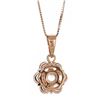 Image 2 : 0.16 ctw Morganite and Diamond Pendant - 10KT Rose Gold