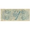 Image 2 : 1863 $5 The Confederate States of America Note T-60 CC