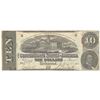 Image 1 : 1863 $10 The Confederate States of America Note T-59 CC