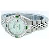 Image 6 : Rolex Stainless Steel Green MOP Diamond DateJust Ladies Watch