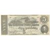 Image 1 : 1863 $5 The Confederate States of America Note T-60 CC