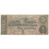 Image 1 : 1864 $5 The Confederate States of America Note