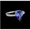 18KT White Gold 3.52 ctw Tanzanite and Diamond Ring