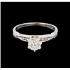 Image 2 : 14KT White Gold 0.54 ctw Diamond Ring
