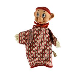 Vintage Snow White's Dopey WDP Disney Hand Fabric Puppet Collectible