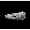 1.22 ctw Fancy Blue Diamond Ring - 14KT White Gold