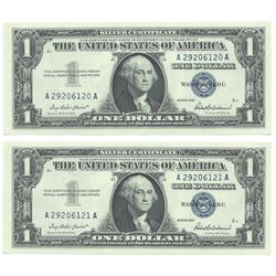 1957 $1 Silver Certificate Currency Lot of 2