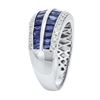 Image 2 : 2.18 ctw Sapphire and Diamond Ring - 14KT White Gold