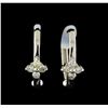 0.10 ctw Diamond Earrings - 14KT White Gold