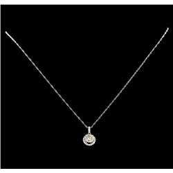 1.19 ctw Diamond Pendant With Chain - 14KT White Gold