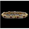 Image 2 : 14KT Yellow Gold 6.65 ctw Ruby and Diamond Bracelet