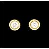 0.07 ctw Diamond Stud Earrings - 14KT Yellow Gold