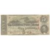 1863 $5 The Confederate States of America Note T-60 CC