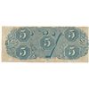 Image 2 : 1863 $5 The Confederate States of America Note T-60 CC