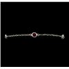 0.30 ctw Ruby and Diamond Bracelet - 14KT White Gold