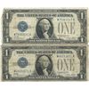 1928 $1 Silver Certificate Currency Lot of 2