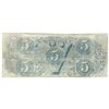 Image 2 : 1863 $5 The Confederate States of America Note T-60 CC