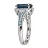 Image 2 : 4.14 ctw Topaz and Diamond Ring - 14KT White Gold