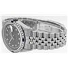 Image 7 : Rolex Mens SS Black String VVS Diamond And Sapphire Datejust Wristwatch