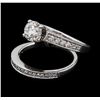 1.25 ctw Diamond Wedding Set - 14KT White Gold