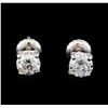 1.02 ctw Diamond Stud Earrings - 14KT White Gold