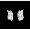 1.59 ctw Diamond Earrings - 14KT White Gold