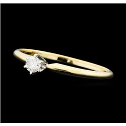 0.05 ctw Diamond Solitaire Ring - 14KT Yellow Gold