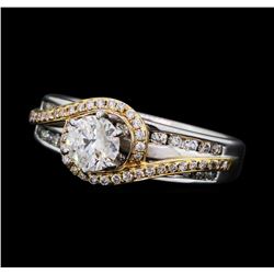 1.00 ctw Diamond Ring - 14KT White and Yellow Gold