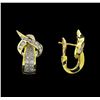Image 2 : 18KT Yellow Gold 1.76 ctw Diamond Earrings