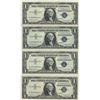 Image 1 : 1957 $1 AU/Unc Silver Certificate Currency Lot of 4
