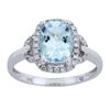 1.64 ctw Aquamarine and Diamond Ring - 10KT White Gold