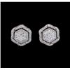 Image 1 : 1.50 ctw Diamond Earrings - 14KT White Gold