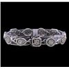 Image 2 : 4.89 ctw Diamond Tennis Bracelet - 14KT White Gold