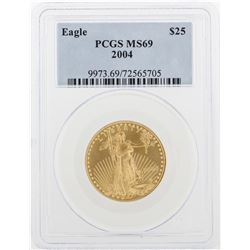 2004 PCGS MS69 $25 Eagle Gold Coin