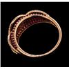 Image 3 : 0.81 ctw Ruby and Diamond Ring - 14KT Rose Gold