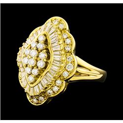 1.36 ctw Diamond Ring - 18KT Yellow Gold