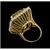 Image 3 : 40.00 ctw Lemon Quartz and Diamond Ring - 14KT Yellow Gold