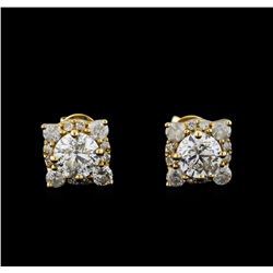 14KT Yellow Gold 1.62 ctw Diamond Earrings