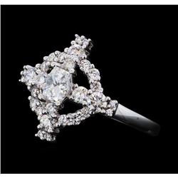 0.89 ctw Diamond Ring - 18KT White Gold