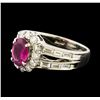 Image 1 : Ruby and Diamond Ring - Platinum