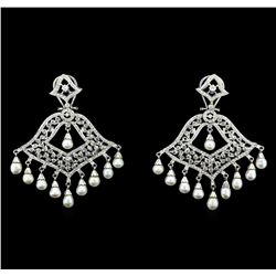 2.95 ctw Diamond Earrings - 14KT White Gold