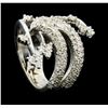 Image 4 : 1.50 ctw Diamond Nature Ring - 14KT White Gold