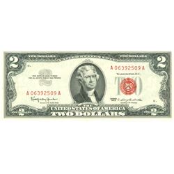 1963 $2 Choice Circulated Red Seal Note