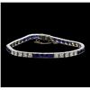 6.80 ctw Sapphire and Diamond Bracelet - Platinum