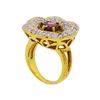 Image 4 : 2.55 ctw Red Spinel and Diamond Ring - 18KT Yellow Gold