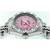 Image 9 : Rolex Ladies SS Pink Diamond Pyramid Bezel Datejust Wristwatch