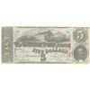 Image 1 : 1863 $5 The Confederate States of America Note T-60 CC