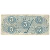 Image 2 : 1863 $5 The Confederate States of America Note T-60 CC