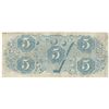 Image 2 : 1863 $5 The Confederate States of America Note T-60 CC