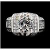 Image 2 : 5.01 ctw Diamond Ring - 18KT White Gold